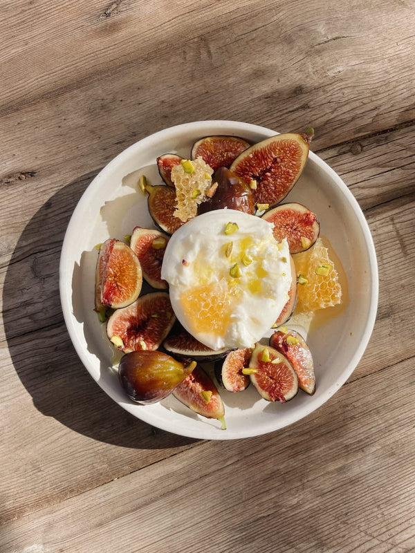 A Snacky Fig Plate with Flake Salt