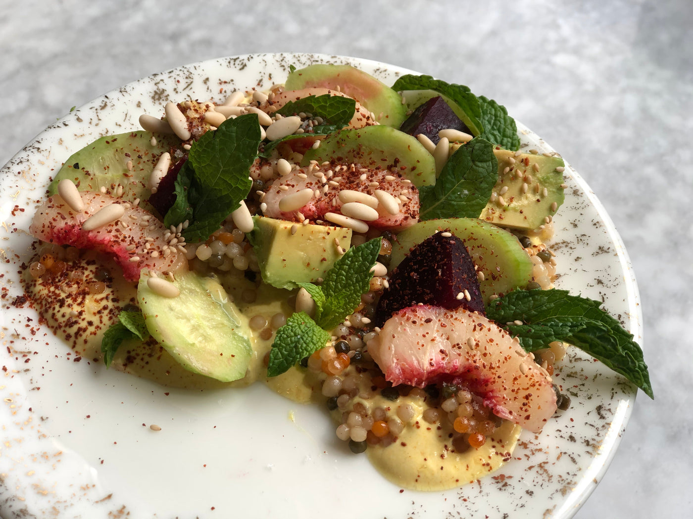 Grain Salad with Turmeric Labneh
