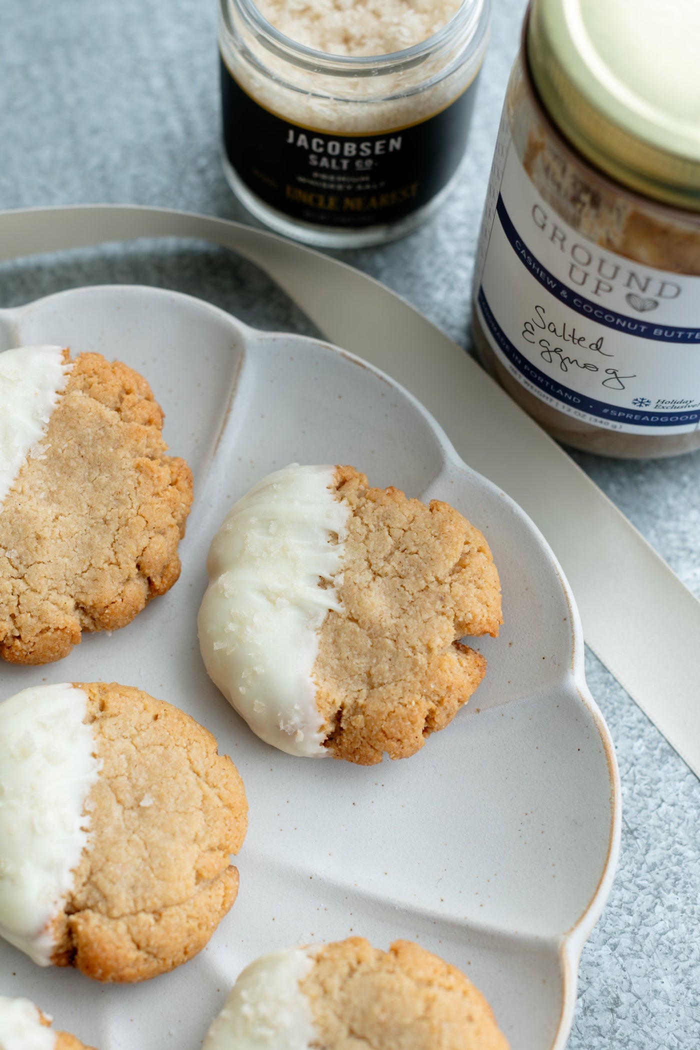 White Chocolate Eggnog Cookies