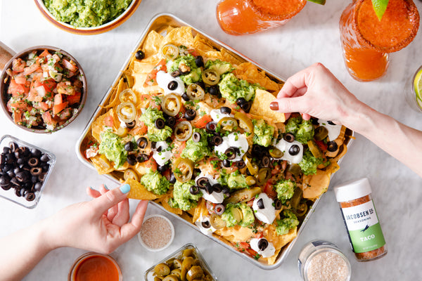 One Big Nacho Platter (or three delicious dips)