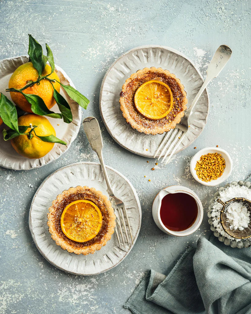 Saffron, Honey, and Orange Mini Tarts