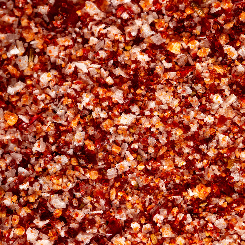 Close up of Jacobsen Sweet Hot Pepper Salt.