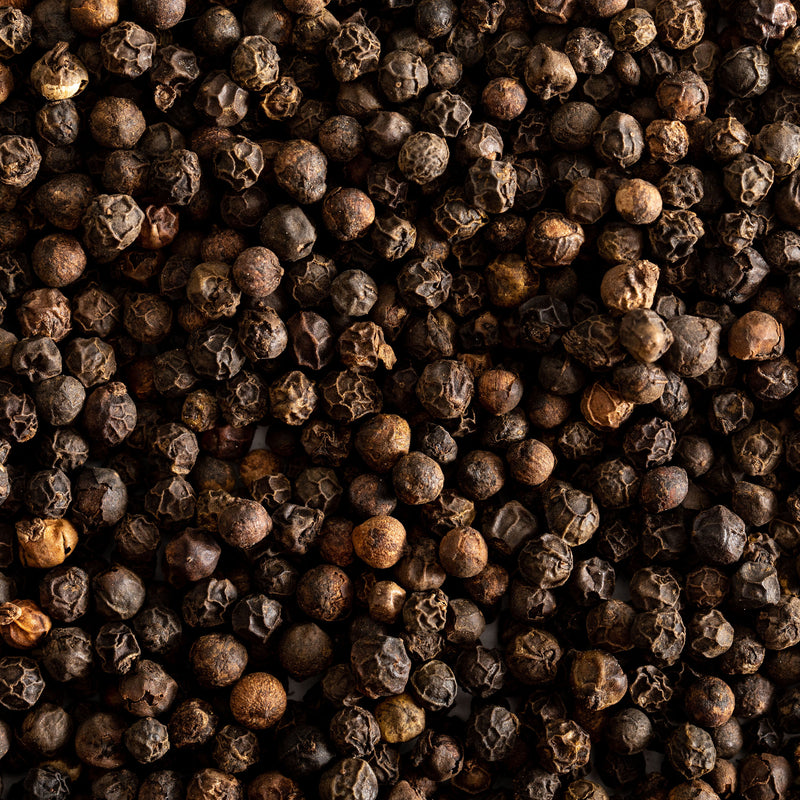 Close up of Jacobsen Tellicherry Peppercorns