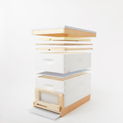 Complete Beehive kit showing layers