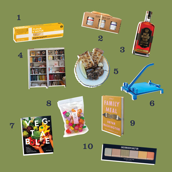 Ten items described in the blog post, stylized on a green backdrop.