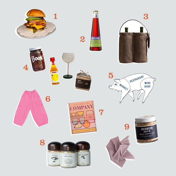 Nine items described in the blog post, stylized on a gray backdrop.