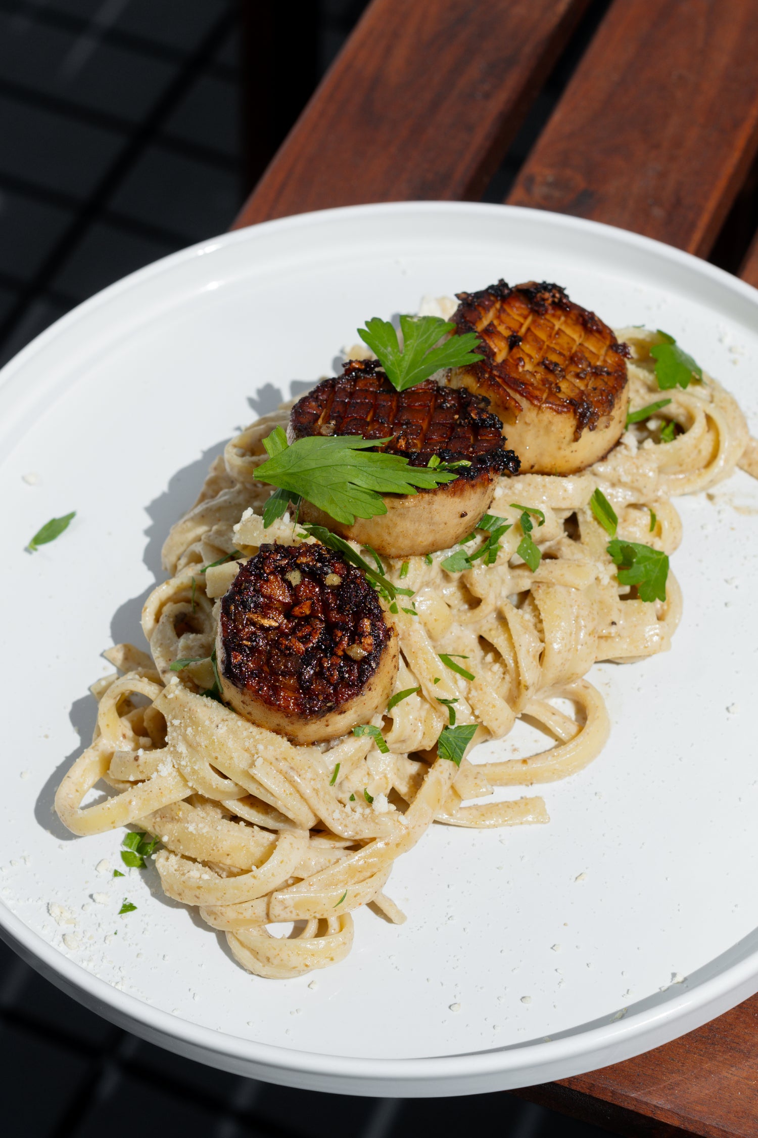 Vegan Scallop Alfredo