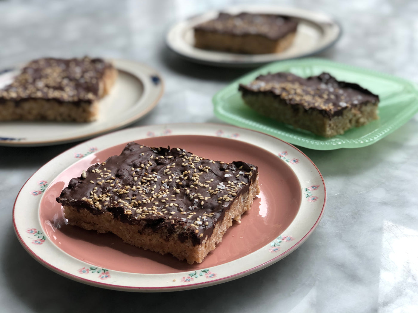 Salty Tahini Rice Crispy Bars