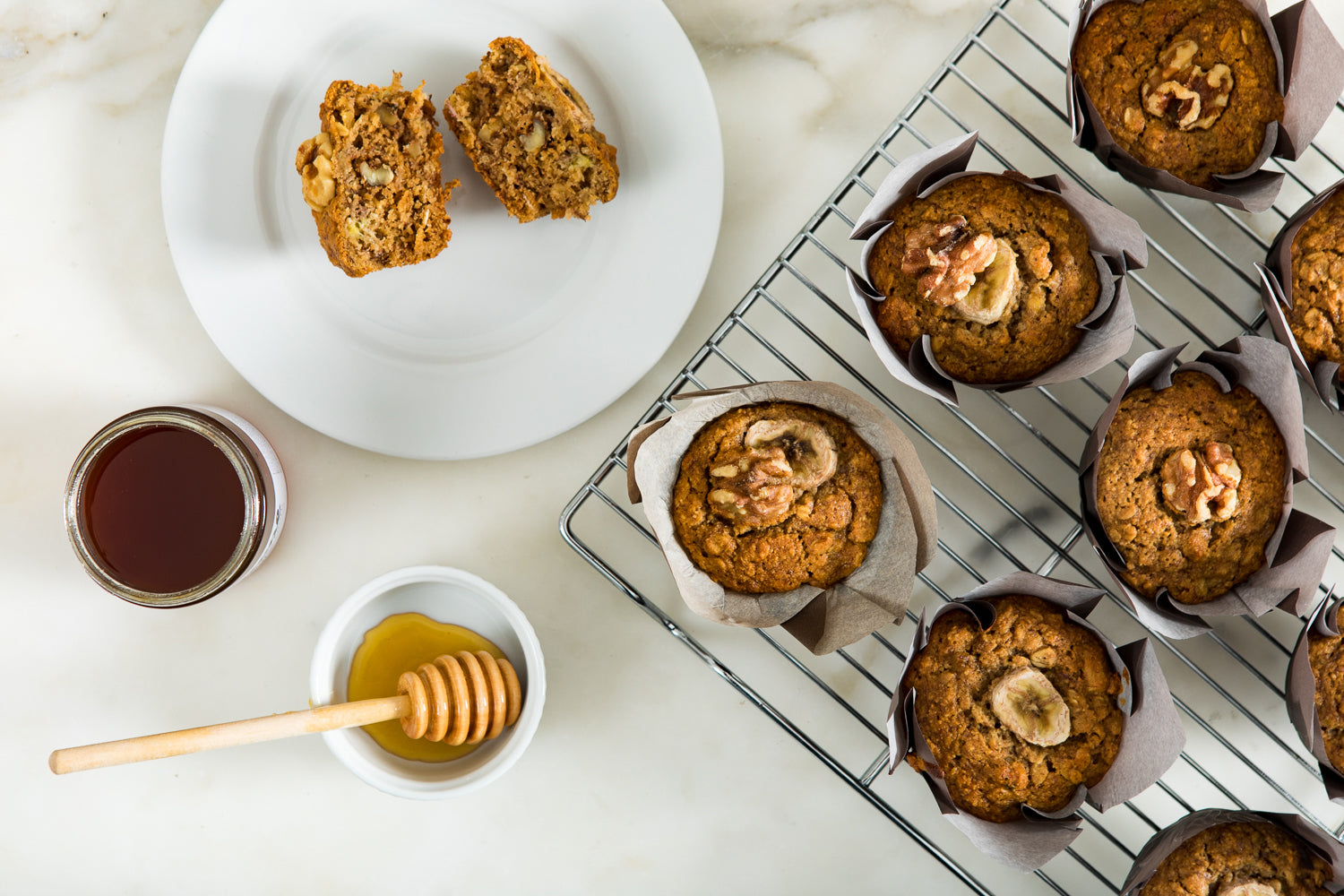 Honey Banana Nut Muffins