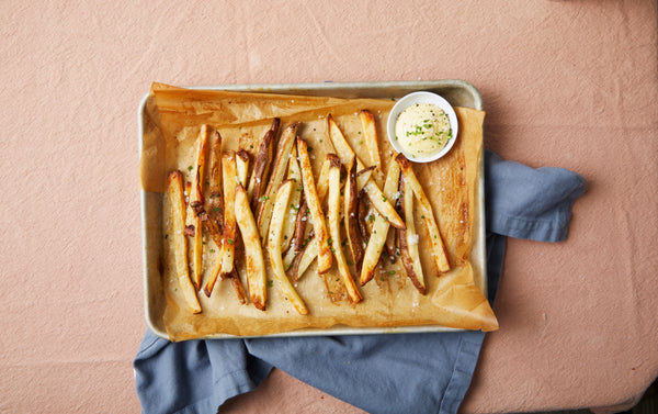 Baked Frites with Lemon Dijon Aioli