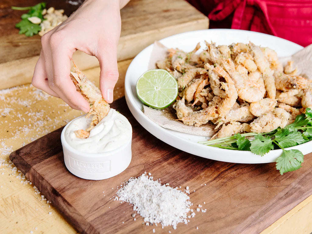 Salt & Pepper Shrimp with Infused Black Pepper Salt