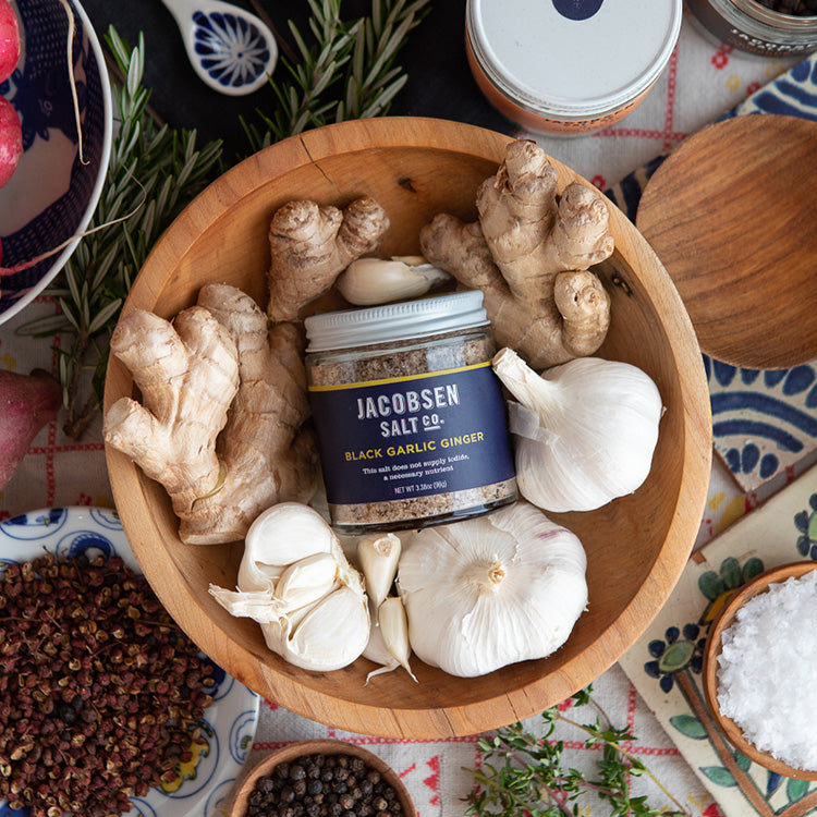 Infused Black Garlic Ginger Salt