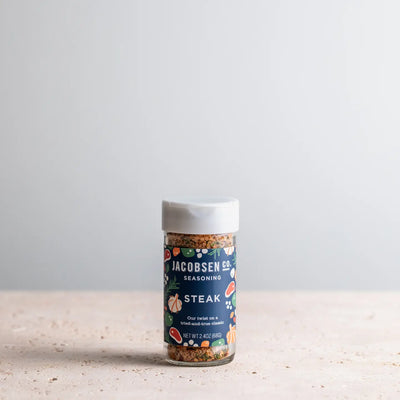 2.4 oz jar of Jacobsen Co. Steak Seasoning