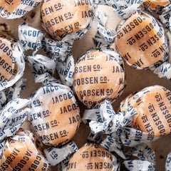 Jacobsen Co Salty Classic Caramels out of box in branded wrappers