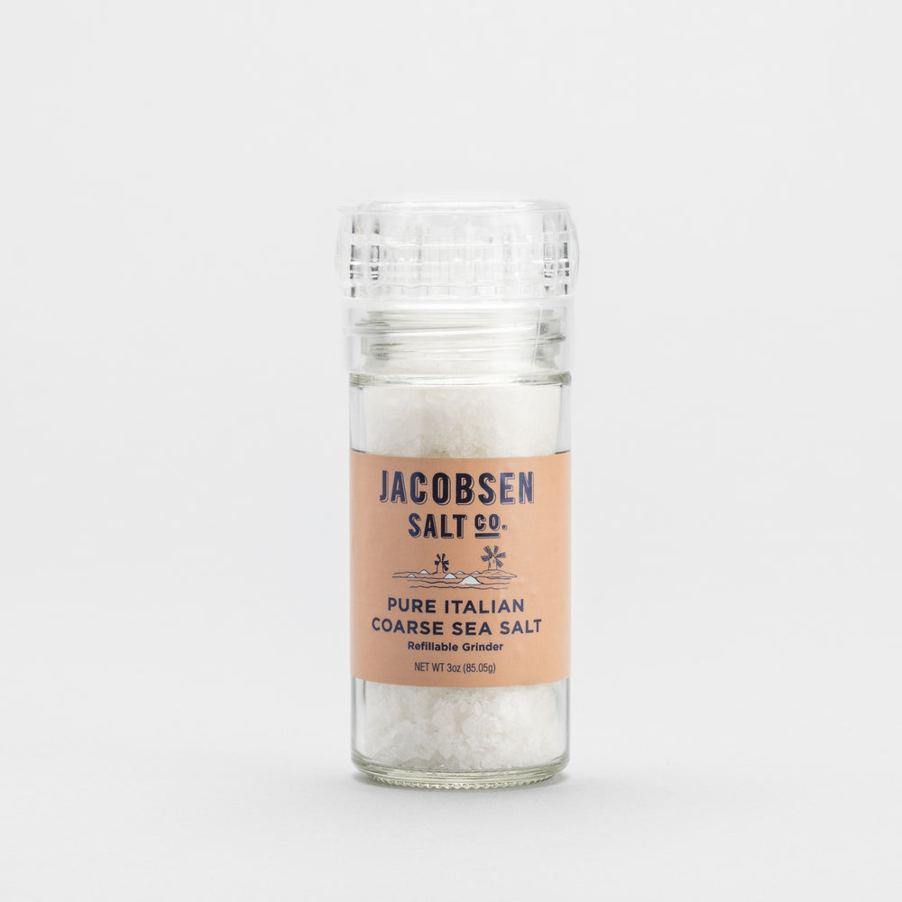 Jacobsen Salt Co - Pure Italian Coarse Sea Salt, Glass Grinder
